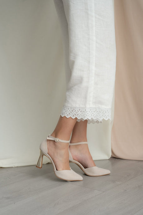 zapatos invitada beige modelo mara, zapatos de novia de Miss Honolulu