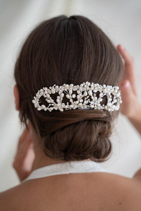 Tocado novia lucie, tocado de Miss Honolulu