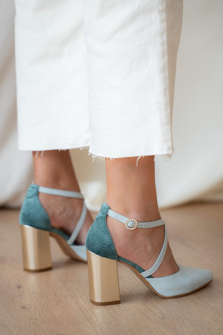 Zapatos de novia verdes modelo Olivia, zapatos de novia de Miss Honolulu