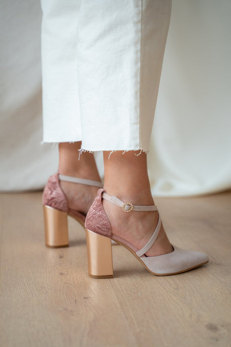Zapatos de novia rosas modelo Olivia, zapatos de novia de Miss Honolulu
