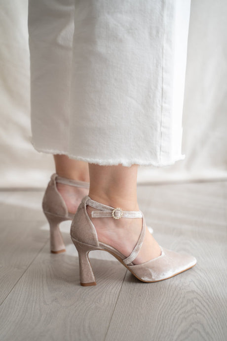 Zapatos de novia taupe modelo olivia, zapatos de novia de Miss Honolulu