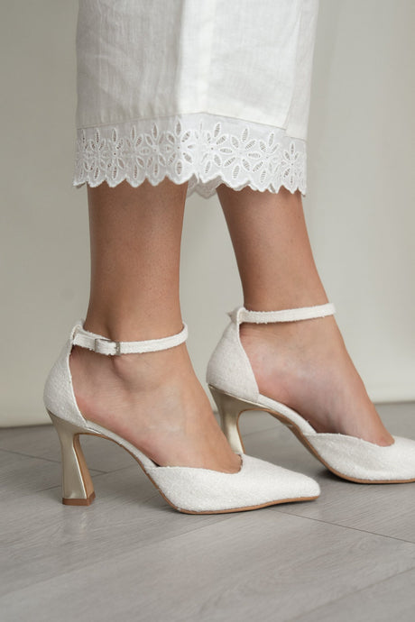 Zapatos de novia chanel blanco berta, zapatos de novia de Miss Honolulu